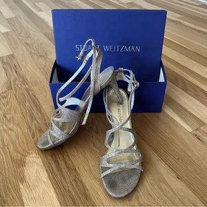 Stuart Weitzman Sunset Strip Sparkly Heels sz 8.5